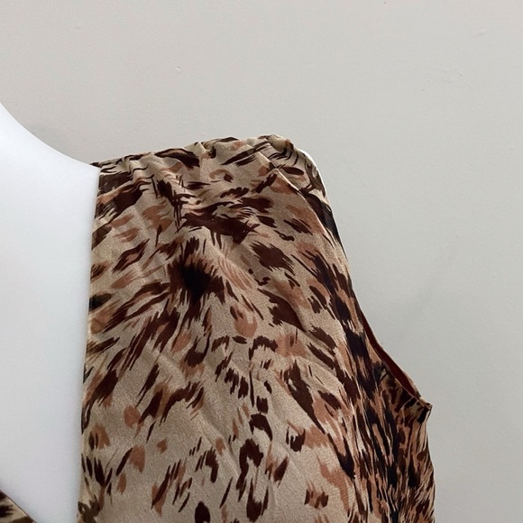 Vintage Ice silk wrap dress animal print party wedding classic chic - Picture 5 of 5